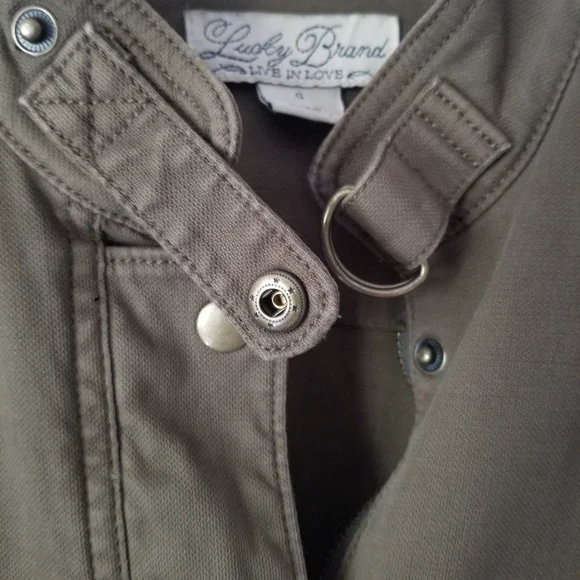 *SOLD* Lucky Brand jacket utility cargo army green szS - Picture 3 of 4